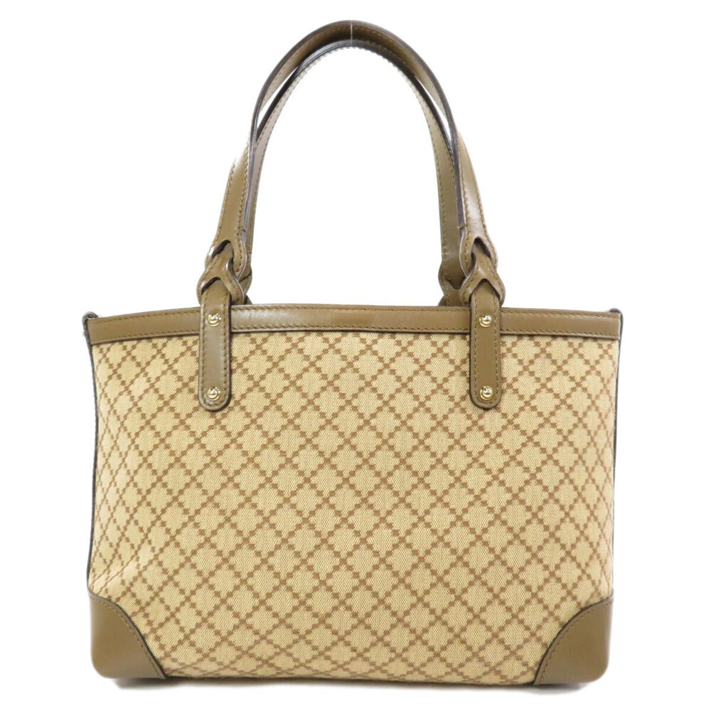 Gucci Leather Tote Canvas Diamante Bag